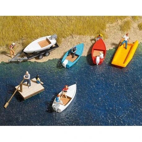 Busch H0-Boote-Set 3 Busch H0-Boote-Set