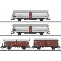 Maerklin H0 Schiebedach-/Schiebewandwagen-Set Tbes-t-66