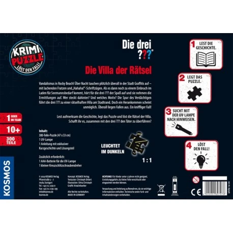 Kosmos Krimipuzzle Die Drei ??? 300 Teile / Die Villa Der Rätsel 10 Kosmos Krimipuzzle Die Drei ??? 300 Teile / Die Villa Der Rätsel – Bild 8